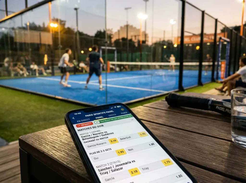 Analyse des cotes de paris sportifs sur le padel avec comparaison entre bookmakers
